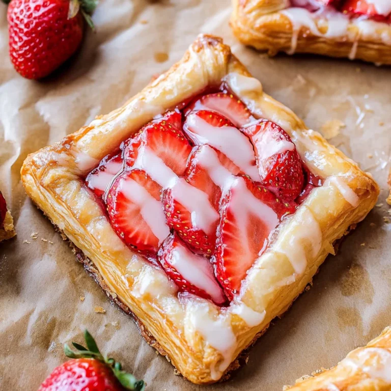 Strawberry Danish Recipe With Lemon Icing