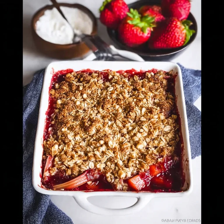 Rhubarb Strawberry Crisp Recipe