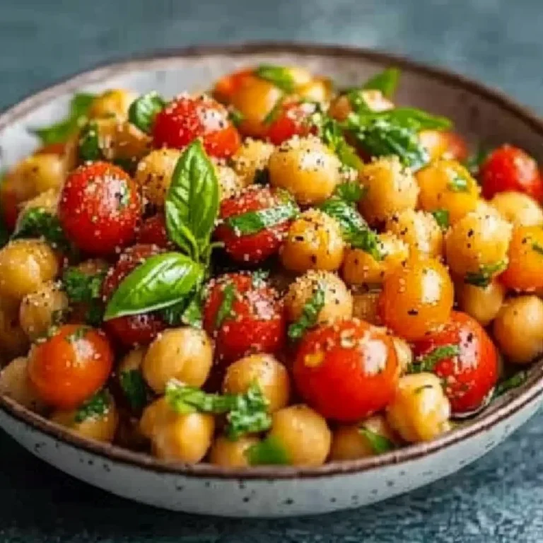 Chickpea Tomato Basil Salad Recipe