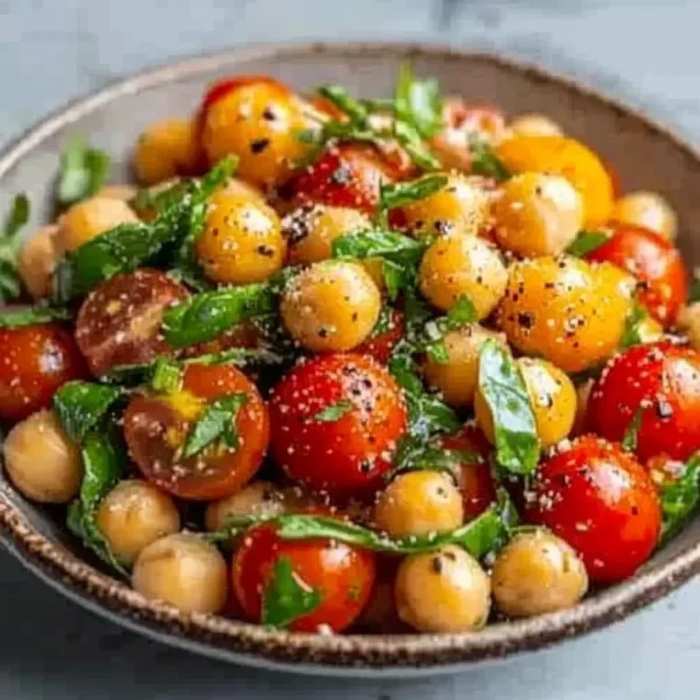 Chickpea Tomato Basil Salad Recipe