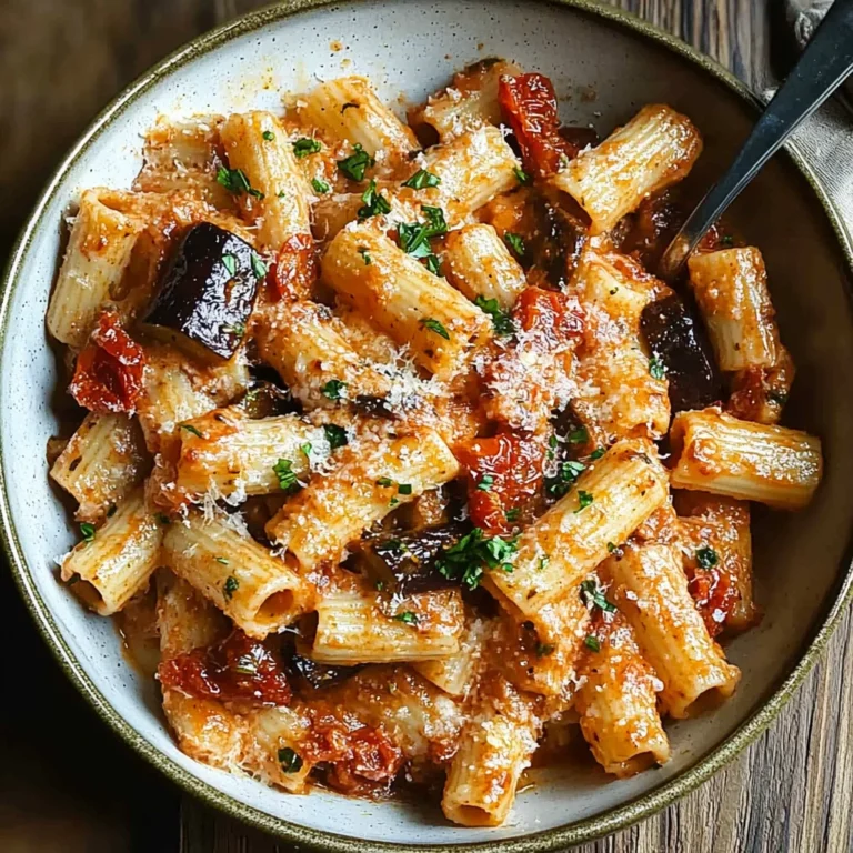 Eggplant and Sun-Dried Tomato Ricotta Pasta Recipe