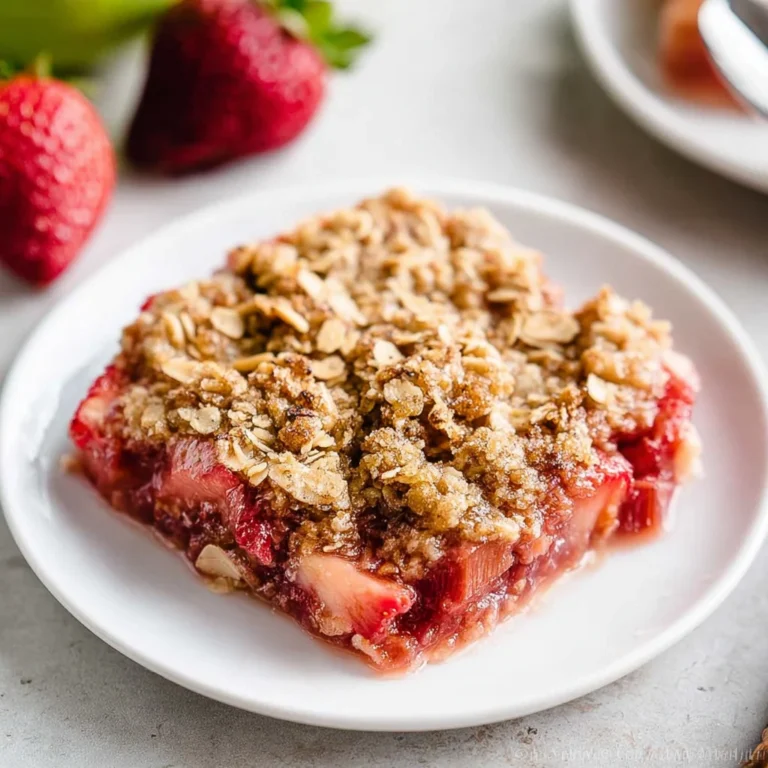 Healthy Strawberry Rhubarb Crisp Recipe