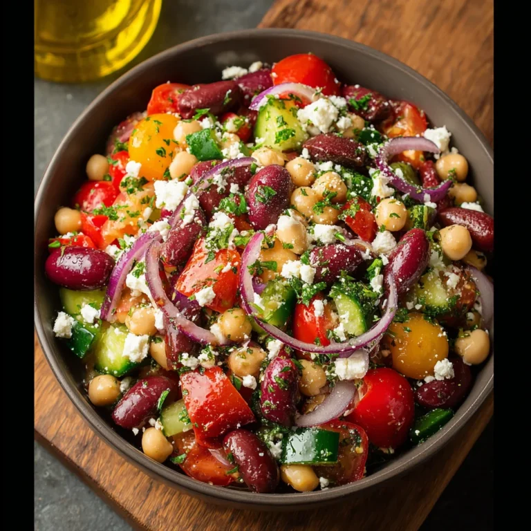 Zesty Bean Salad with Feta Recipe
