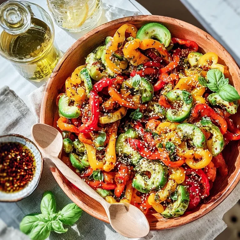 Viral TikTok Cucumber & Bell Pepper Salad Recipe