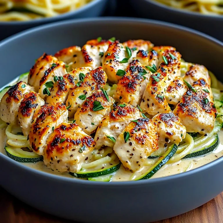 Chicken Alfredo Zucchini Noodles Recipe