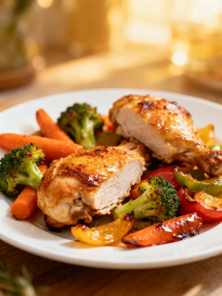 10 Minute Roasted Chicken and Vegetables – Air Fryer Recipe