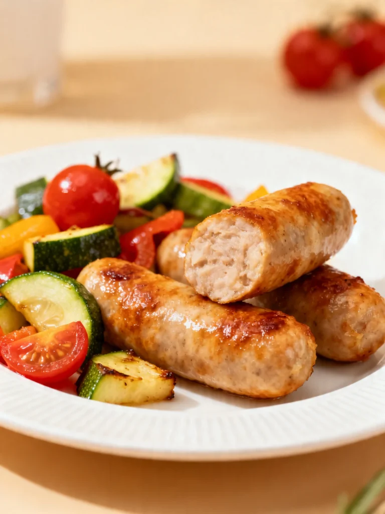 10 Minute Air Fryer Chicken Sausage and Veggies Recipe