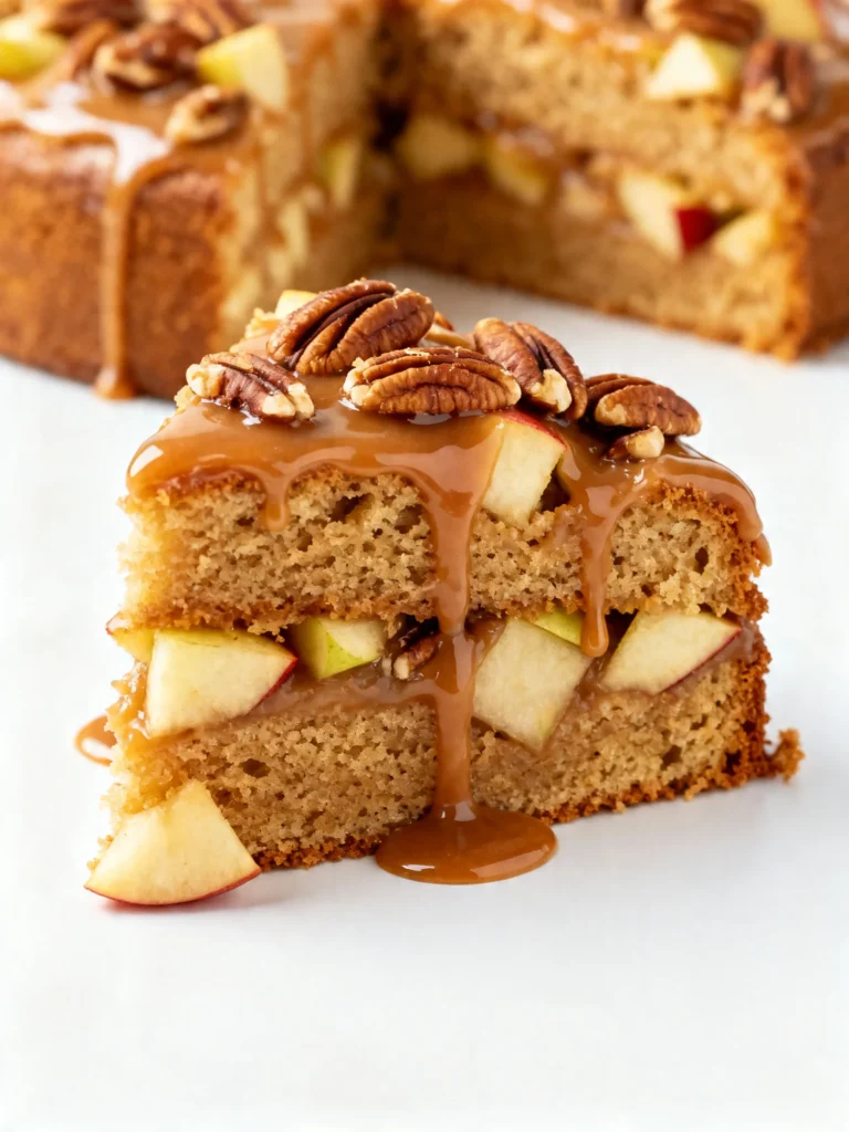 Apple Pecan Cake With Caramel Glaze Recipe