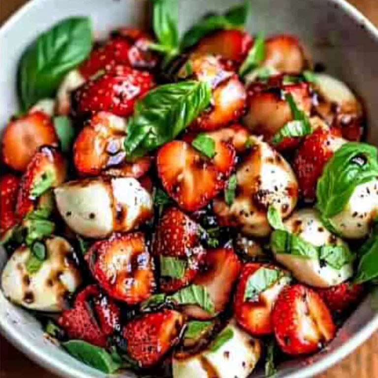 Balsamic Strawberry Caprese Salad Recipe