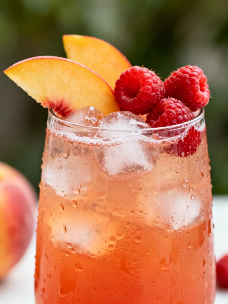 Bellini Peach Raspberry Iced Tea Recipe