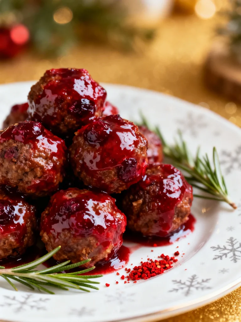 Quick Christmas Cranberry Meatballs Recipe