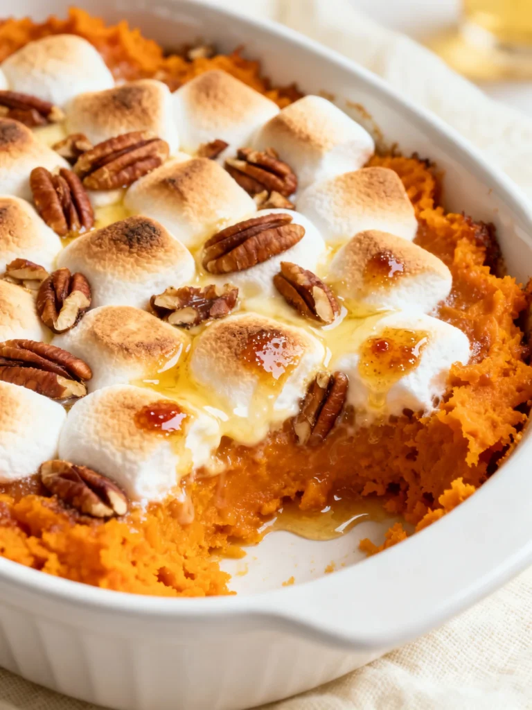 Sweet Potato Casserole With Pecan Topping Recipe