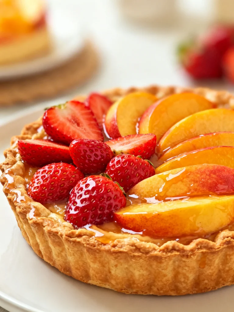 Brown Butter Strawberry Peach Pie Recipe