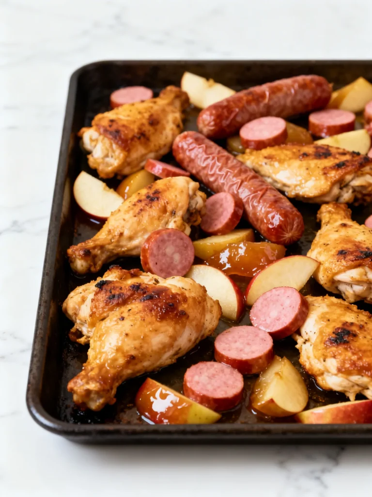 Chicken Apple Sausage Sheet Pan Dinner Recipe