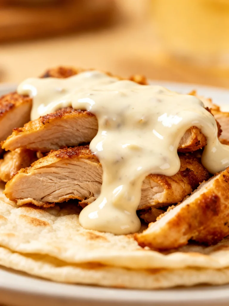 Chicken Shawarma With Creamy Garlic Sauce Recipe