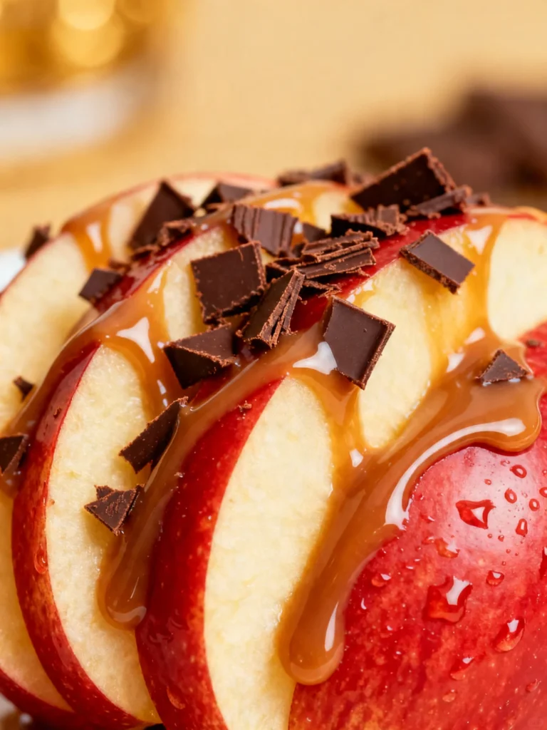 Chocolate Covered Caramel Apple Slices Recipe