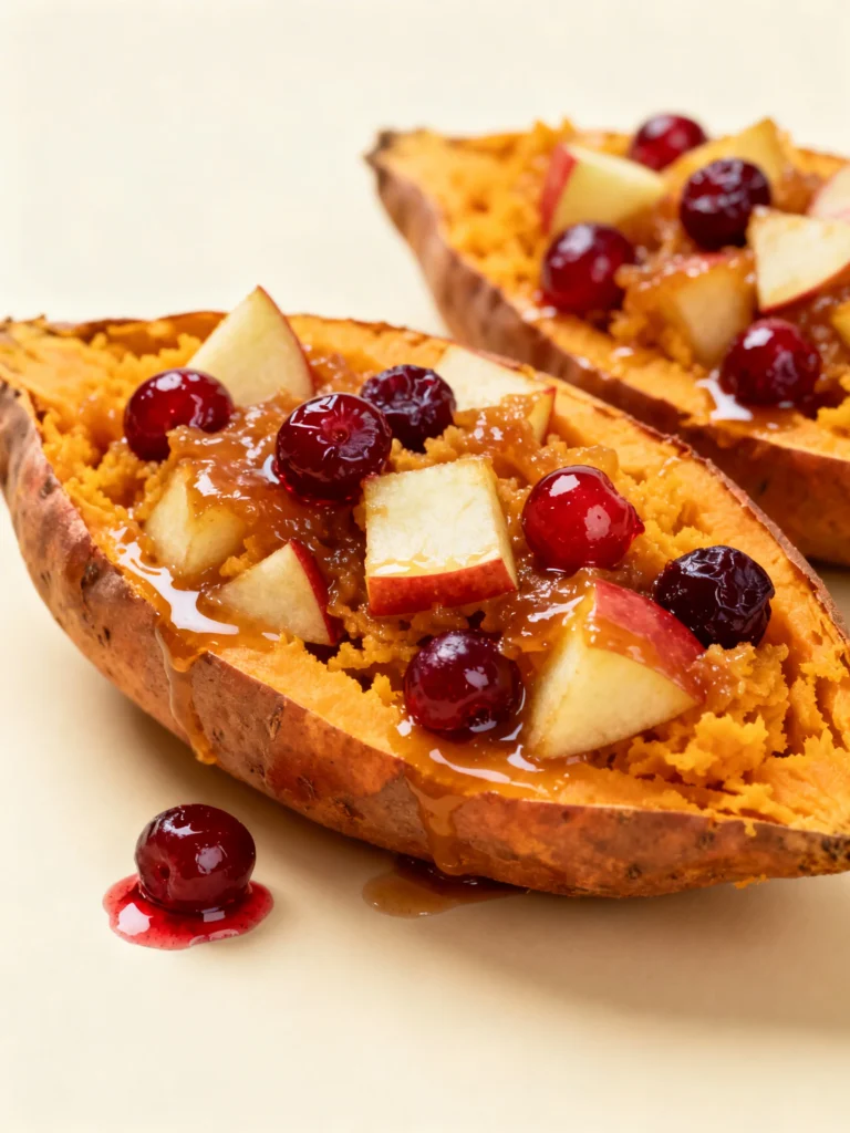 Cranberry Apple Twice-Baked Sweet Potatoes Recipe