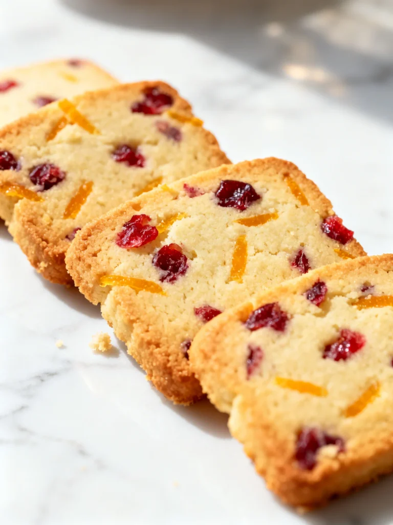 Cranberry Orange Shortbread Cookies Recipe