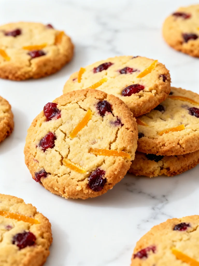 Cranberry Orange Shortbread Cookies Recipe