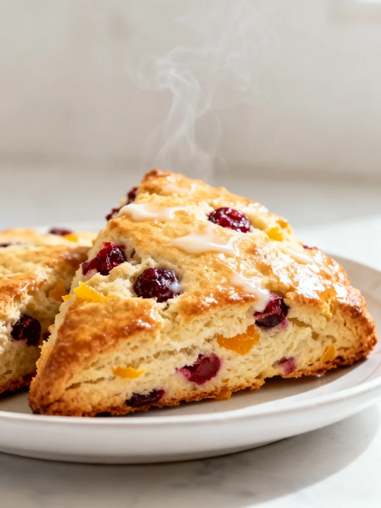 Cranberry Orange Sour Cream Scones Recipe