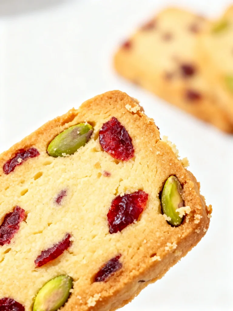 Cranberry Pistachio Shortbread Recipe