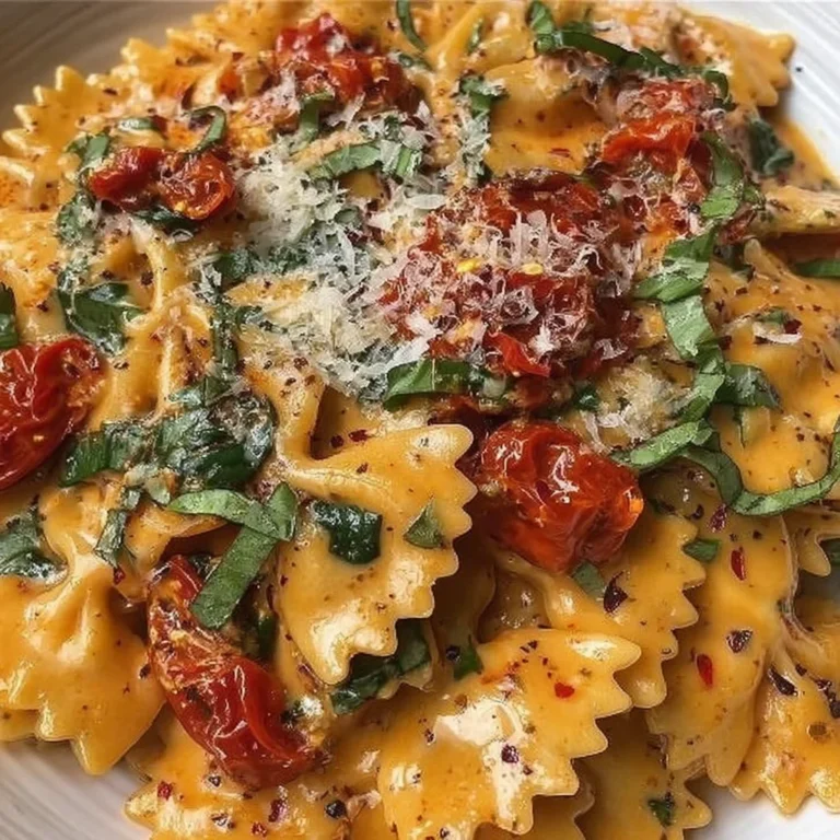 Creamy Tuscan Slow Roasted Tomato Pasta Recipe