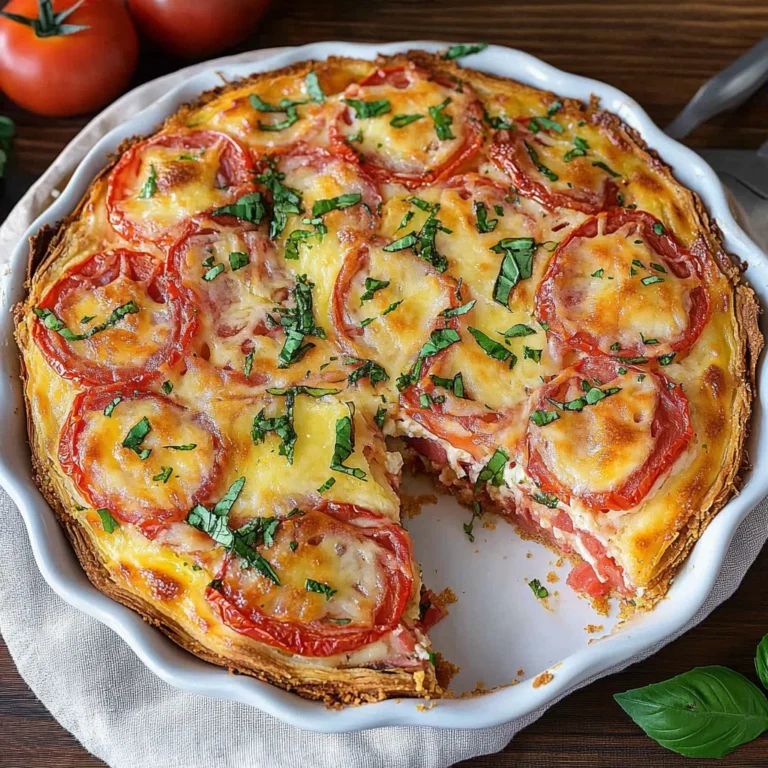 Easy Crustless Tomato Pie Recipe