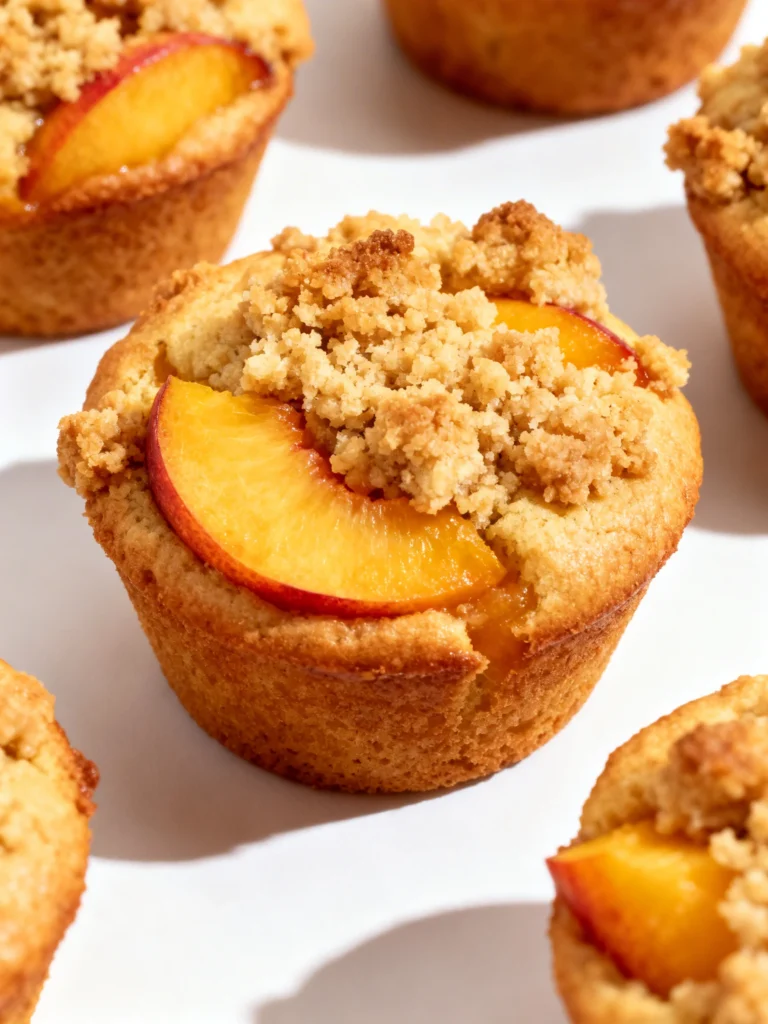 Peach Muffins with Crumb Topping Recipe