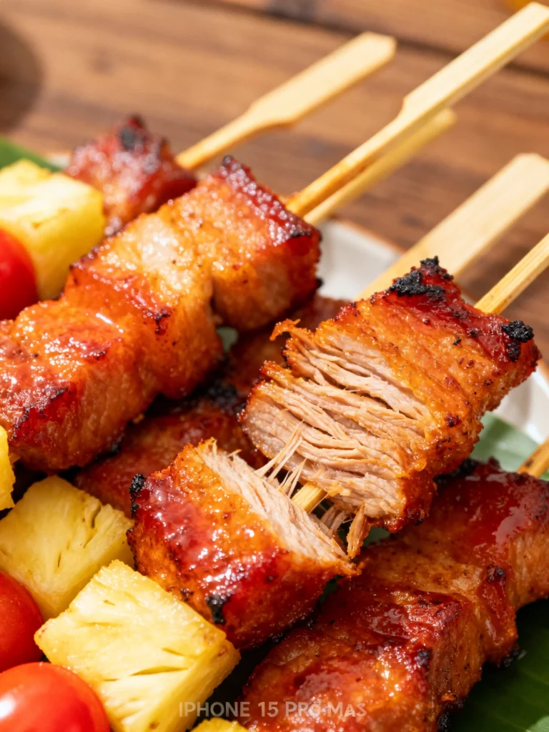 BBQ Pork Skewers with Filipino BBQ Marinade Recipe
