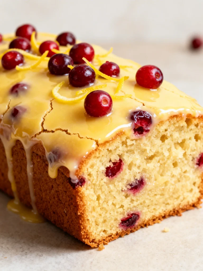 Glazed Cranberry Lemon Loaf Recipe