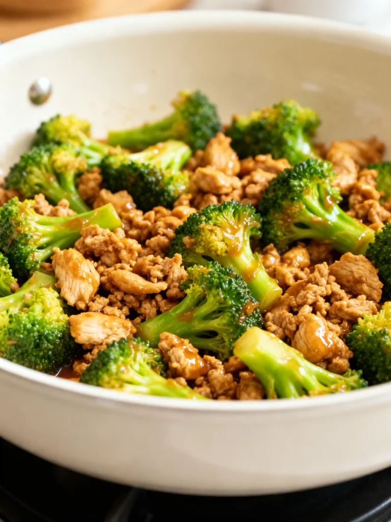 Ground Chicken & Broccoli Stir Fry