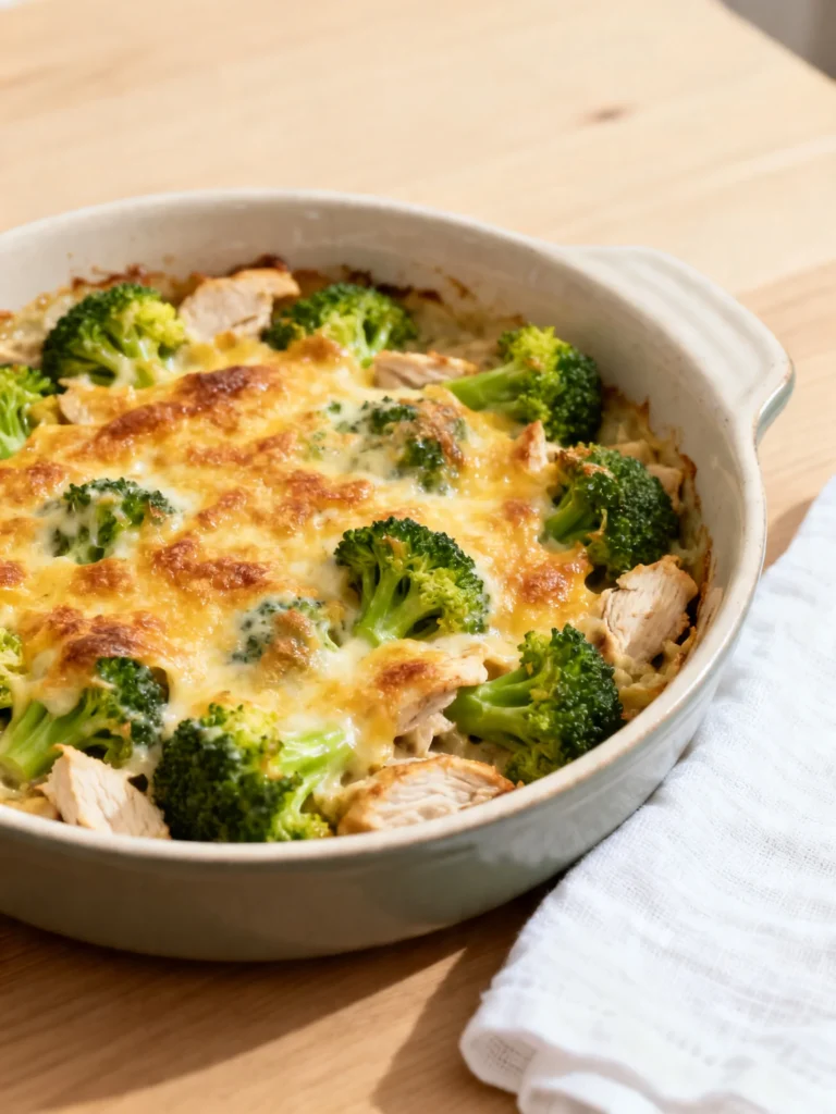 Healthier Broccoli Chicken Casserole Recipe