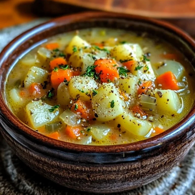 Creamy 4-Vegetable Potato Celery Carrot Onion Soup Recipe