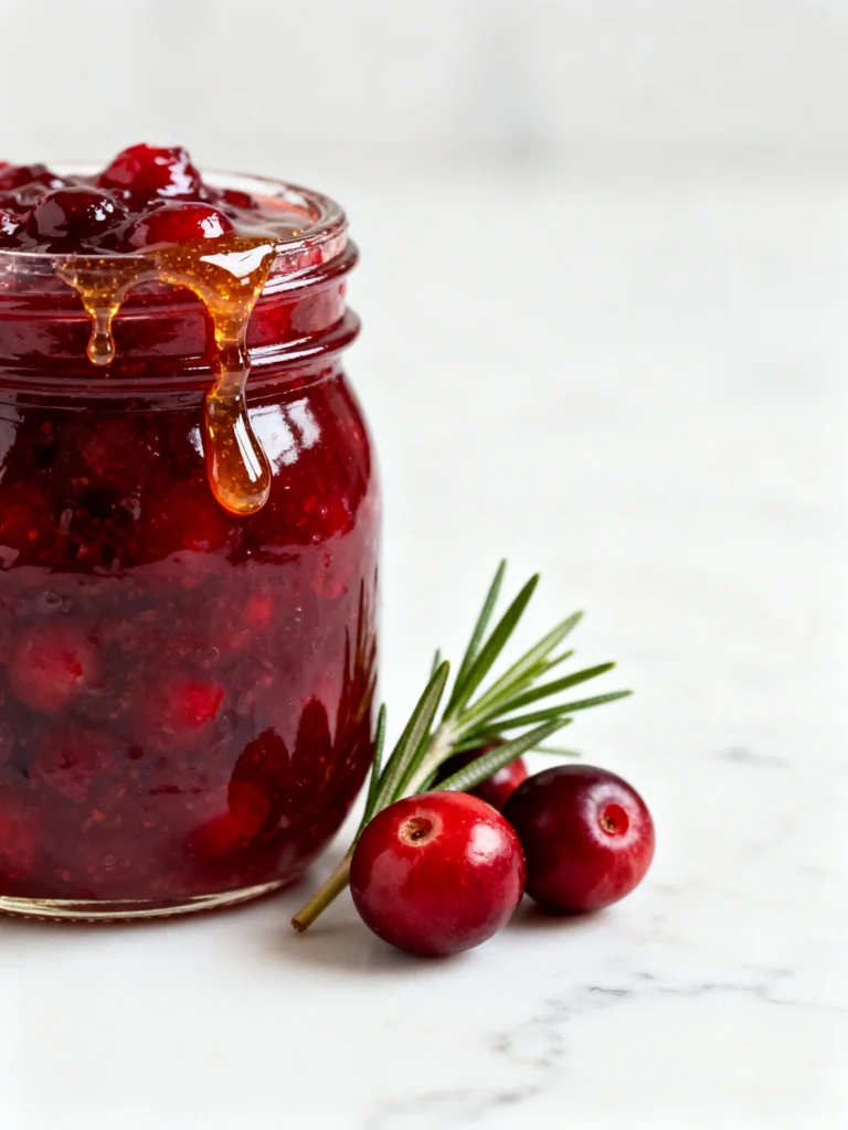 Honey Bourbon Cranberry Sauce Recipe