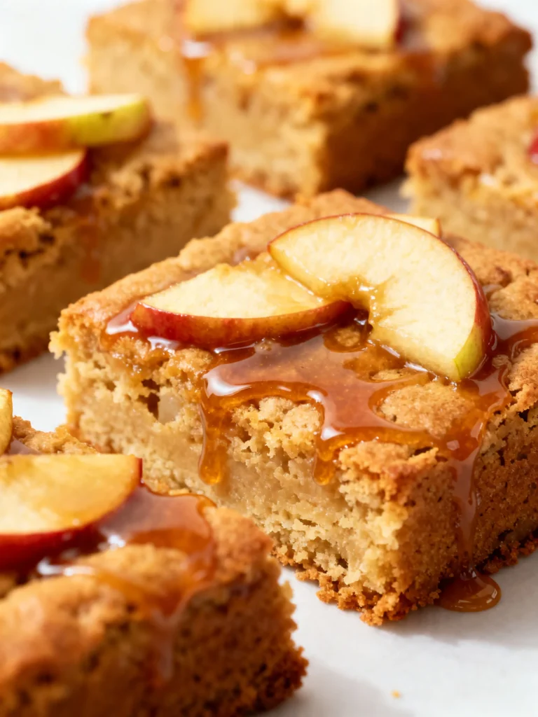 Maple Glazed Apple Blondies Recipe