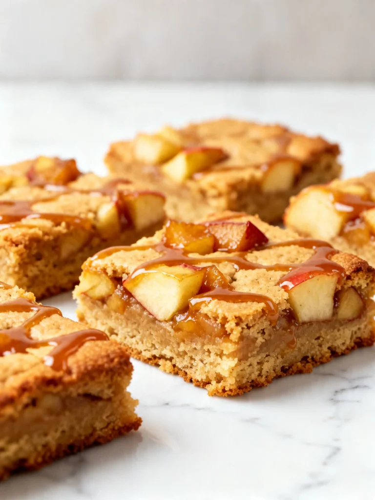 Maple Glazed Apple Blondies Recipe