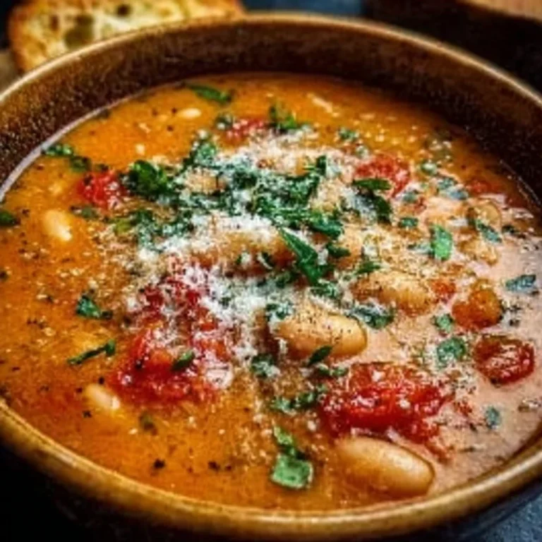 Parmesan Tomato Cannellini Bean Soup Recipe
