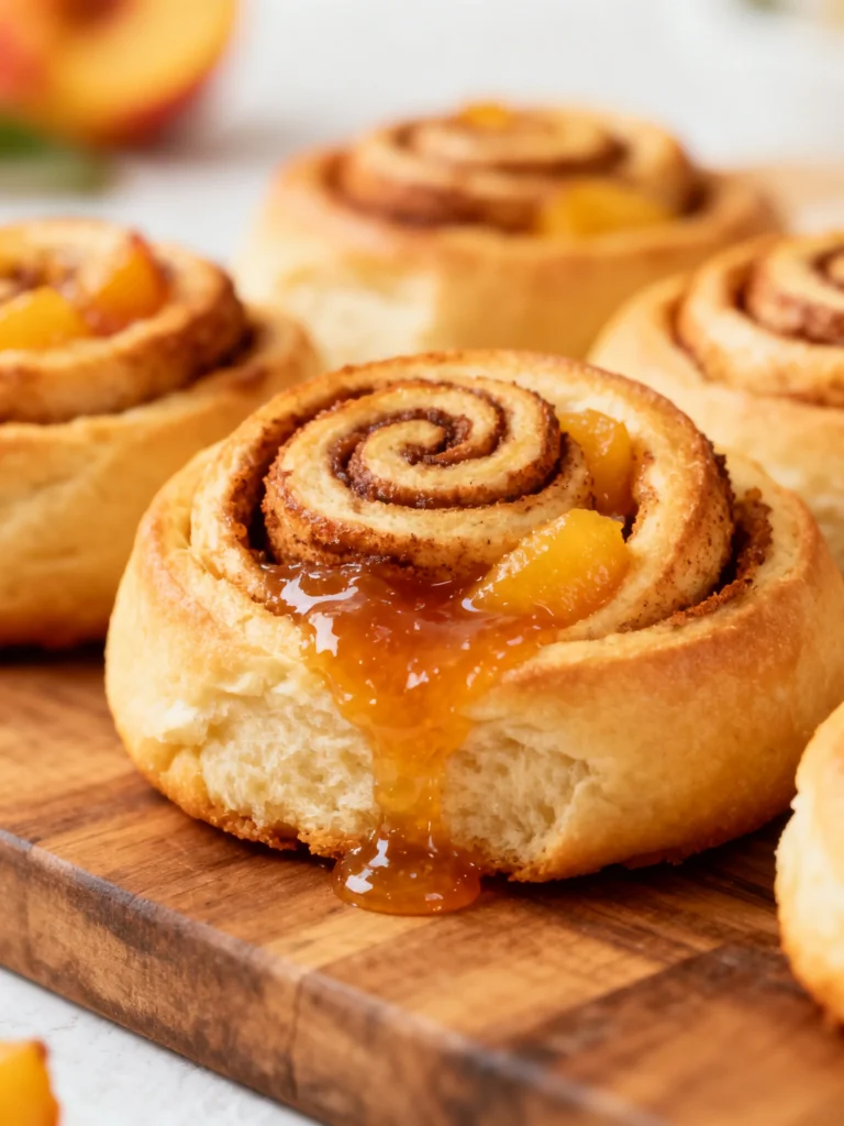 Peach Cobbler Cinnamon Rolls Recipe