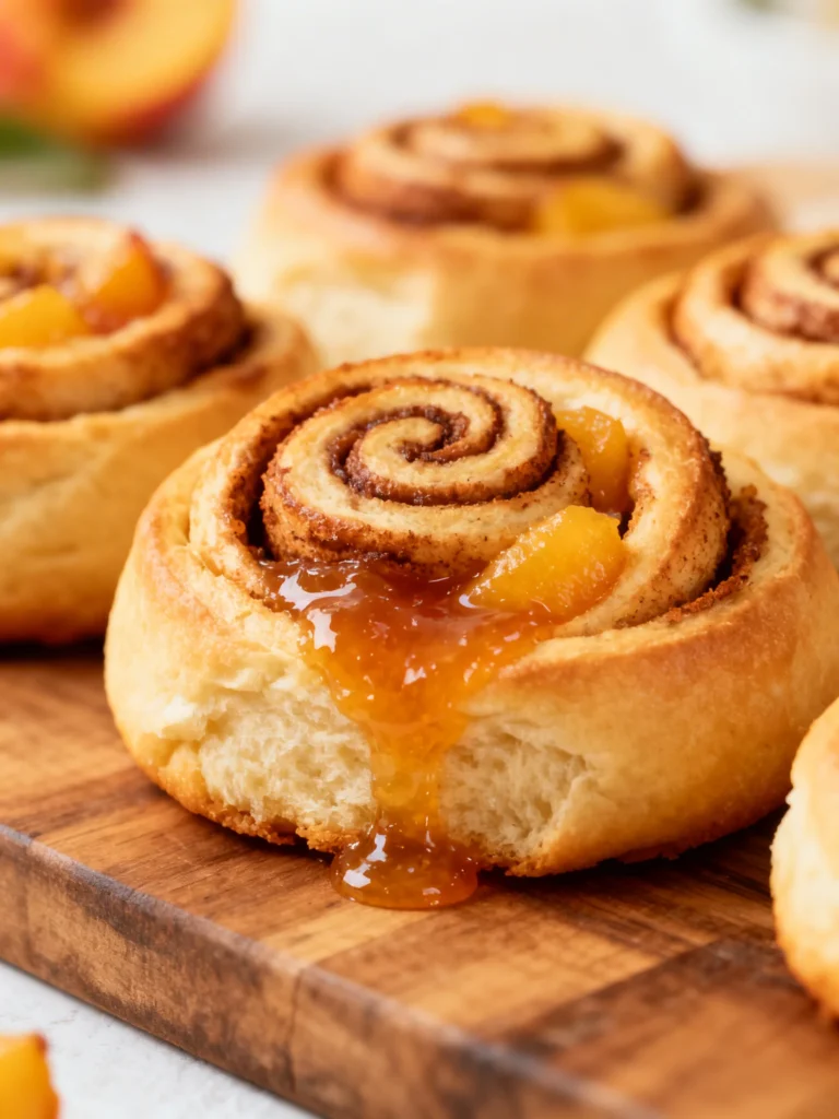 Peach Cobbler Cinnamon Rolls Recipe
