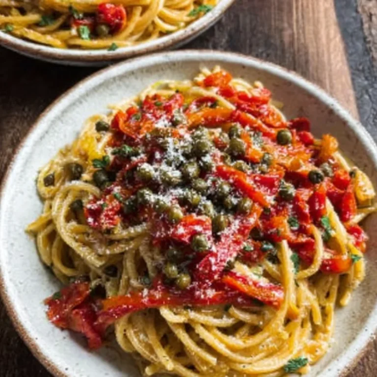 Roasted Red Pepper Pantry Pasta Recipe