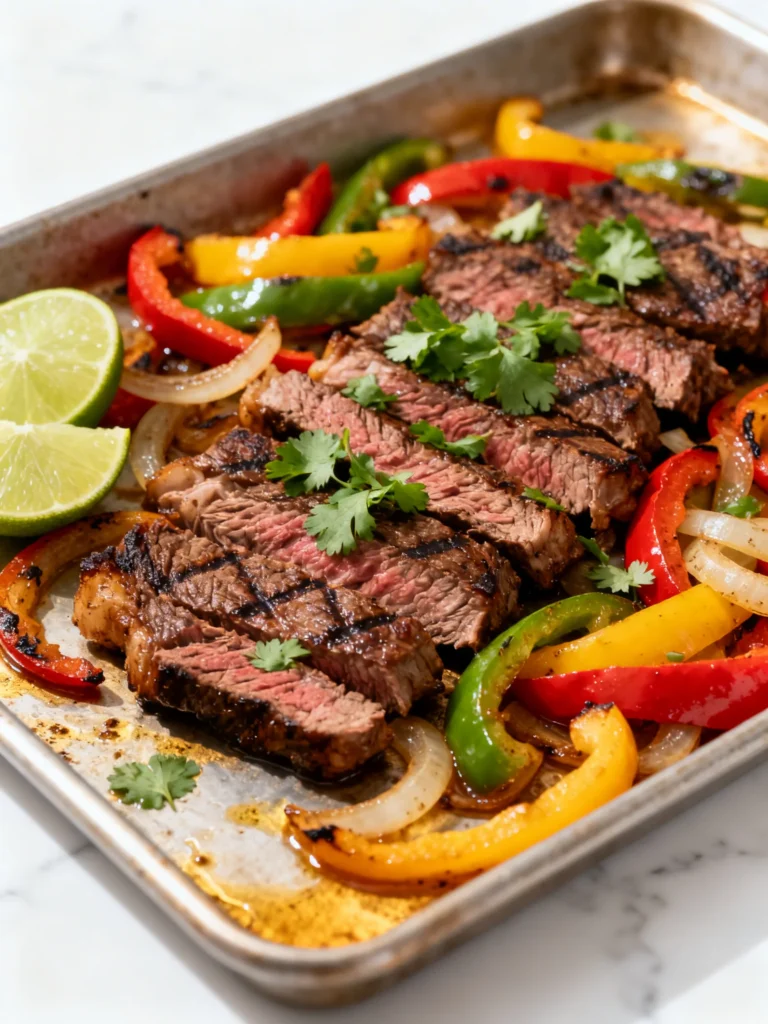 Sheet Pan Steak Fajitas Recipe