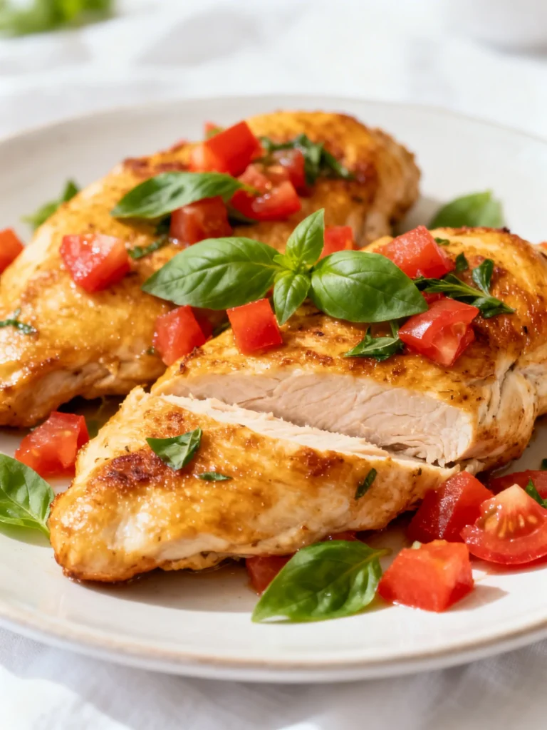 Creamy Tomato Basil Chicken Breasts Recipe