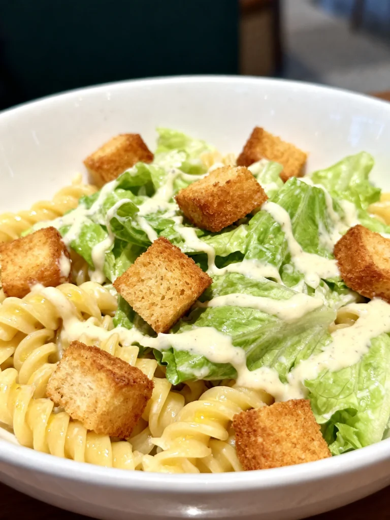 Caesar Pasta Salad with Zesty Grilled Chicken Recipe