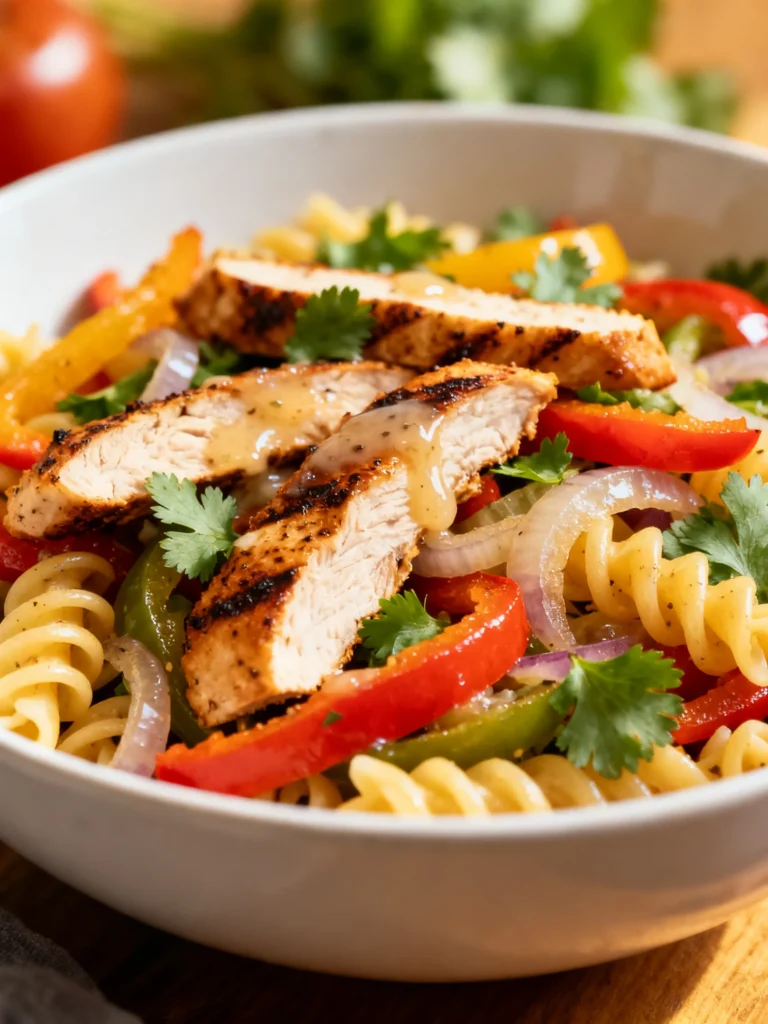 Chicken Fajita Pasta Salad with Doritos Recipe