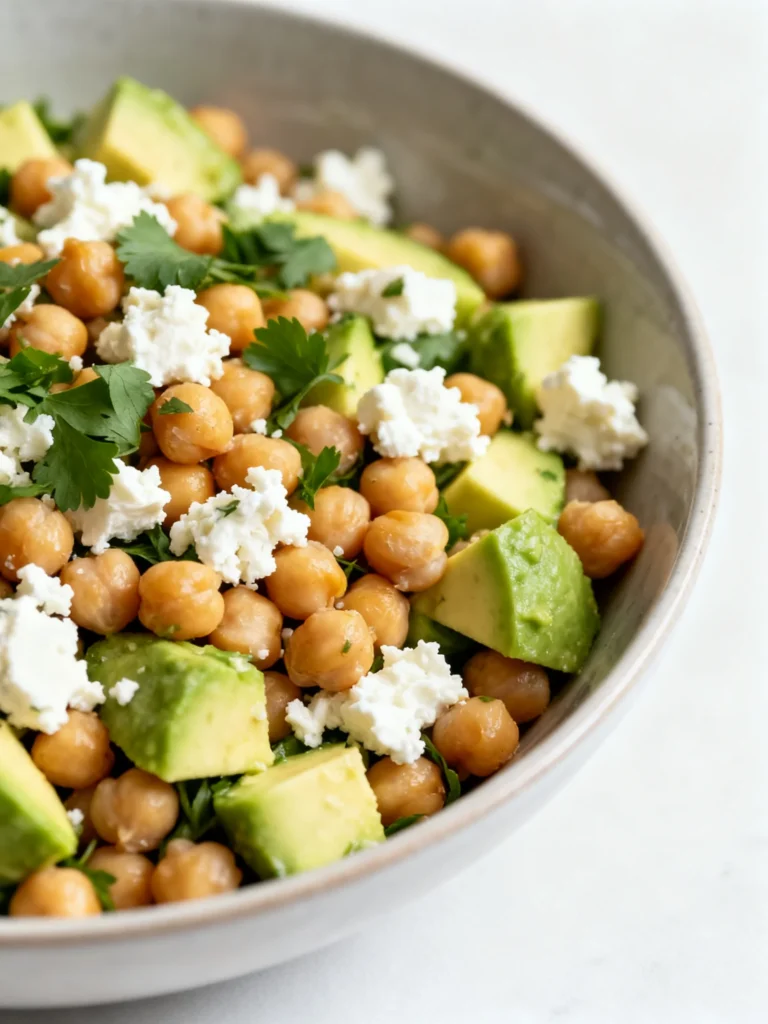 Chickpea Feta Avocado Salad Recipe