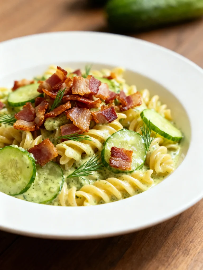 Dill Pickle Bacon Pasta Salad Recipe