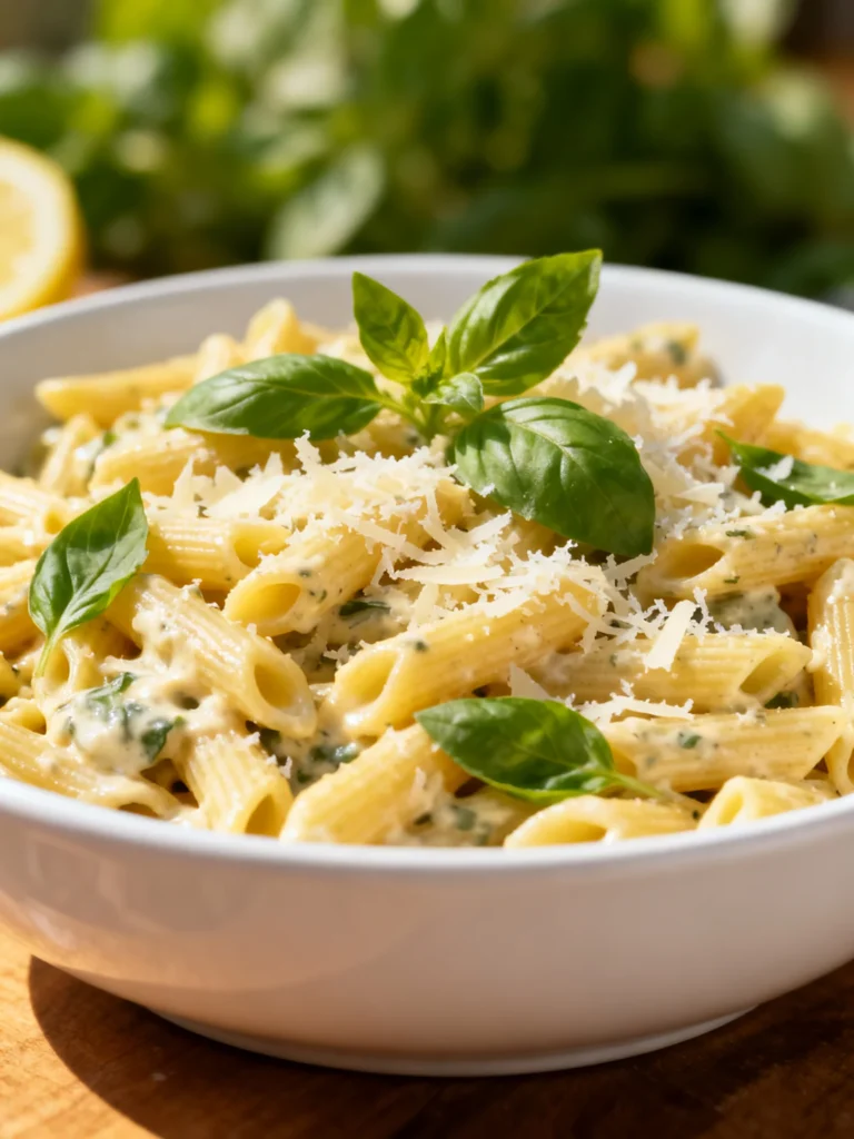 Lemon Basil Parmesan Pasta Salad Recipe