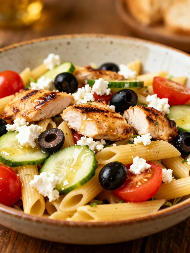 Mediterranean Chicken Pasta Salad Recipe