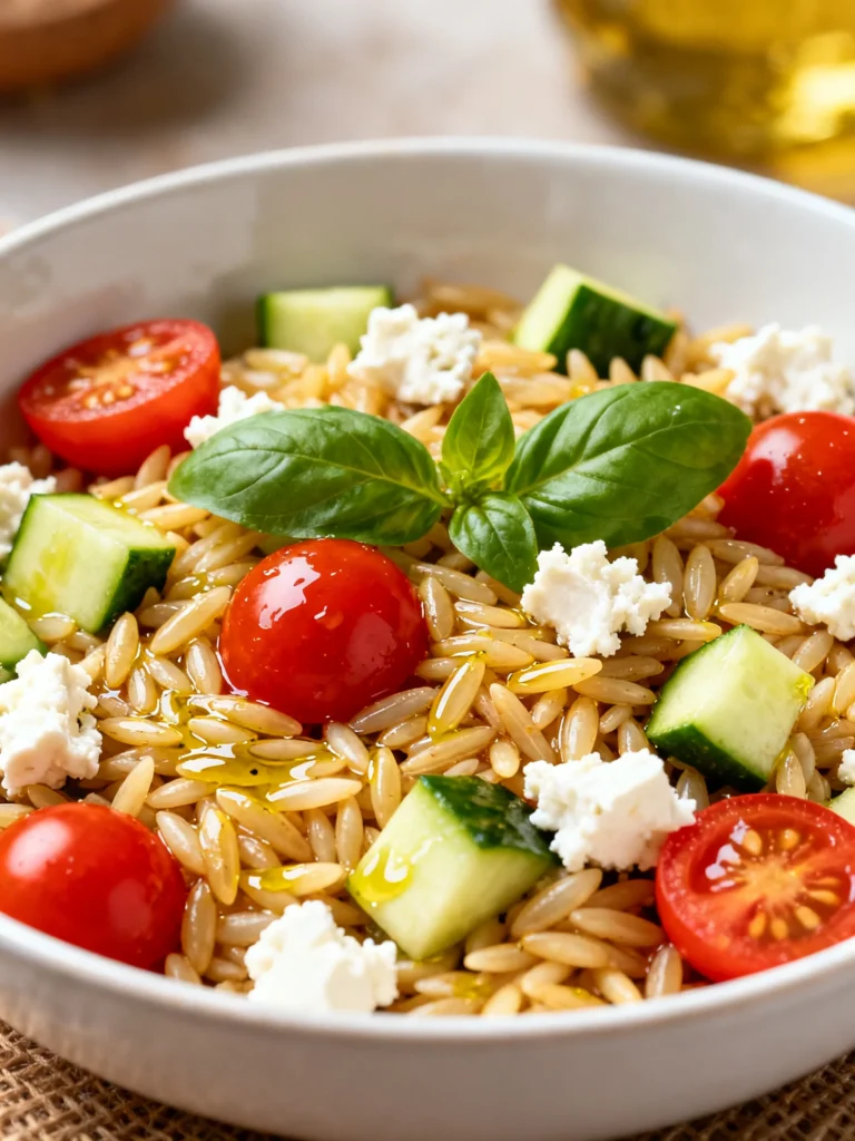Rainbow Orzo Salad Recipe