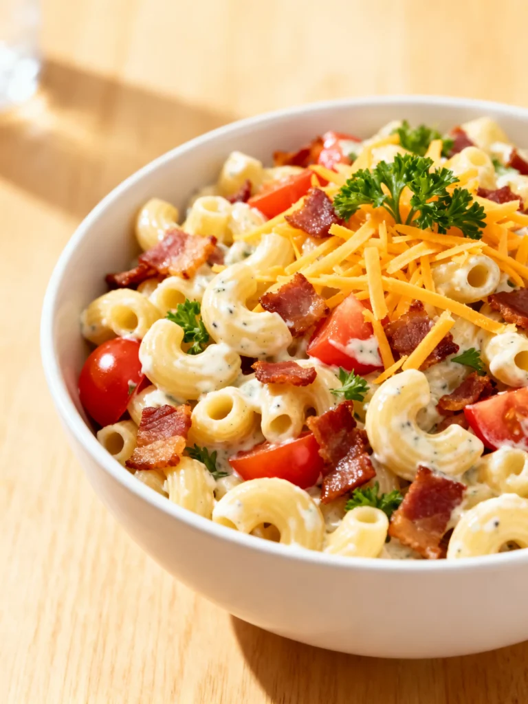 Bacon Ranch Pasta Salad Recipe